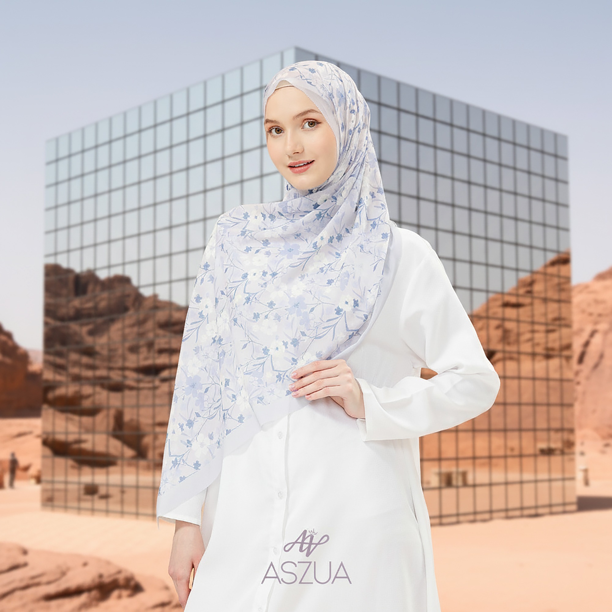 ASZUA by Alsyahra Exclusive - Pashmina Humaira Cerruti Import Premium