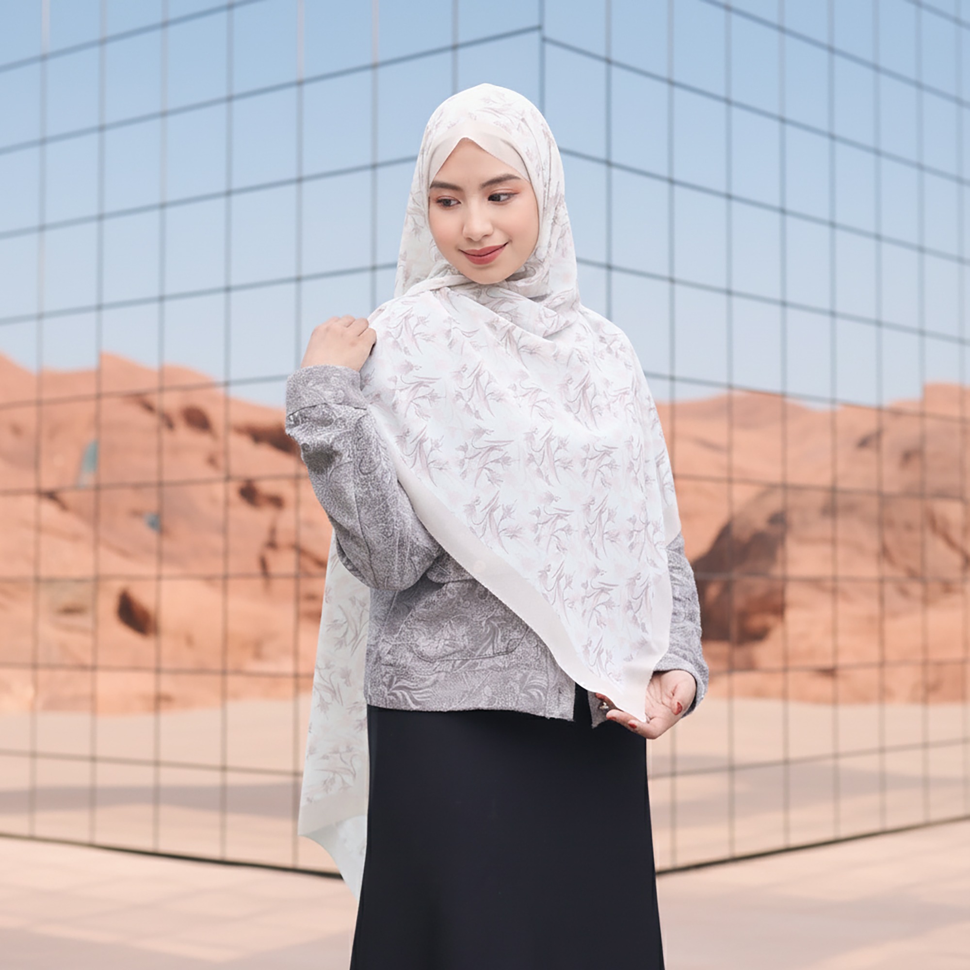 ASZUA by Alsyahra Exclusive - Pashmina Nailah Cerruti Import Premium