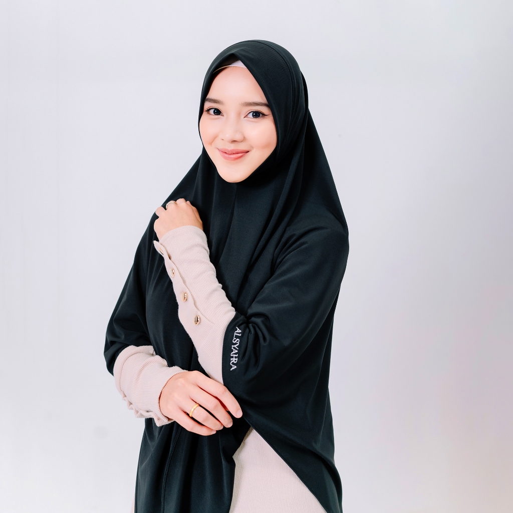 Alsyahra Exclusive - Khimar Bergo Syari Chin Cover Azzahira Nutup Dagu Premium Size XL