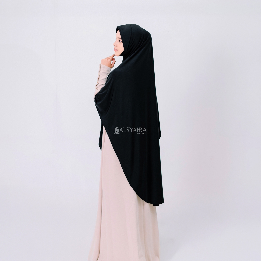 Alsyahra Exclusive - Khimar Bergo Syari Chin Cover Azzahira Nutup Dagu Premium Size XL