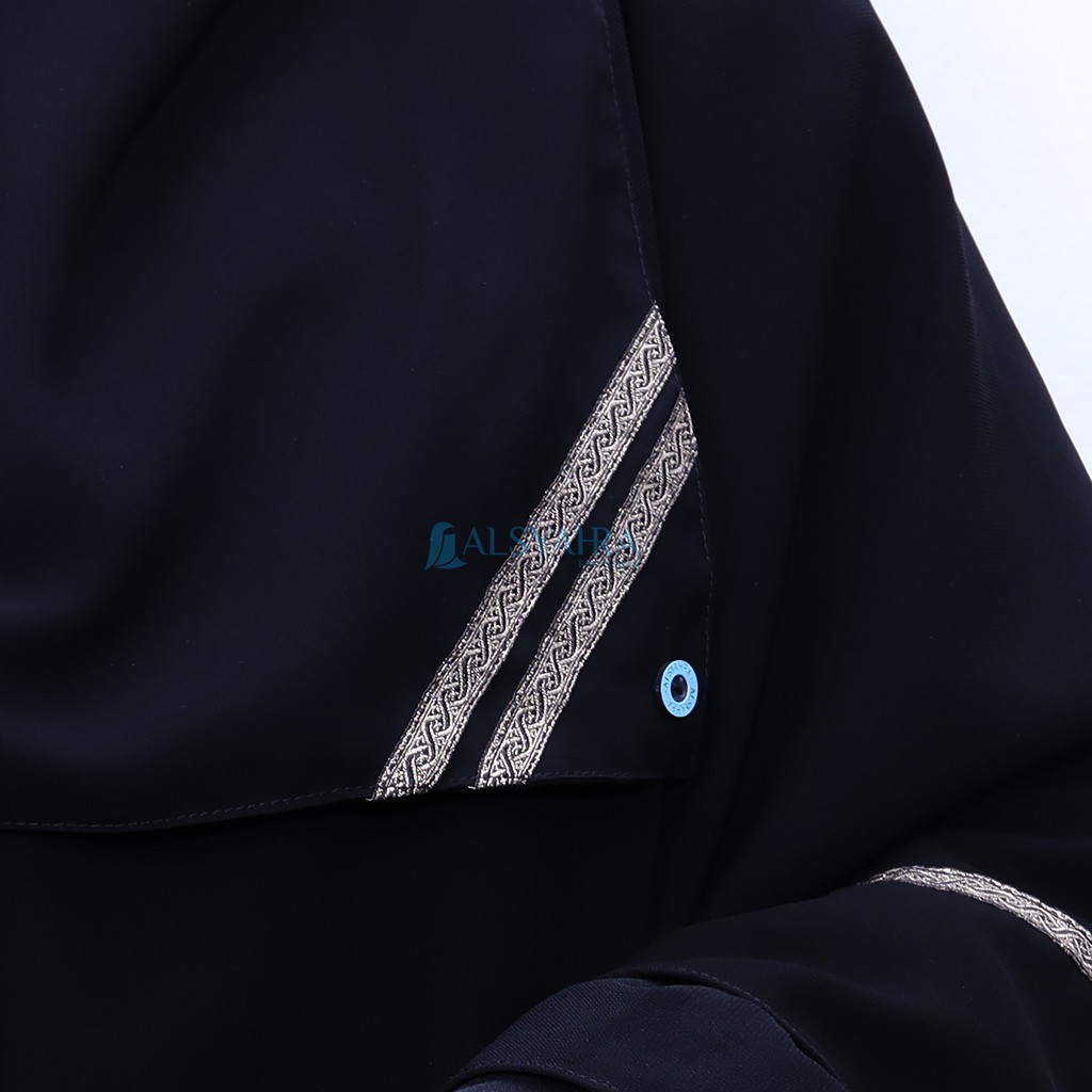 Alsyahra Exclusive - Niqab Eagle Eye Kiswah Sifon Silk Jetblack Arab