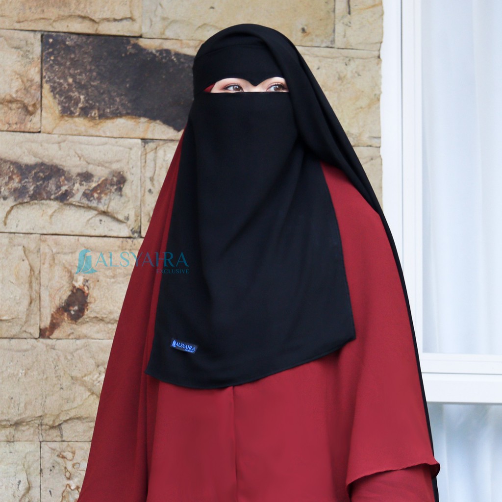 Alsyahra Exclusive - Niqab Yaman Eagle Eyes Jetblack Alsyahra Exclusive