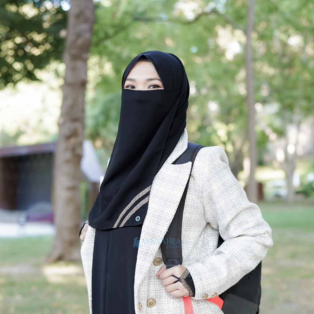 Alsyahra Exclusive - Cadar Tali Kiswah Sifon Silk Jetblack