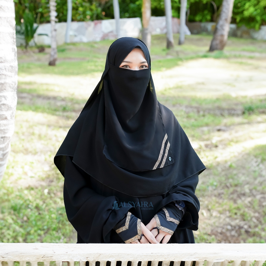 Alsyahra Exclusive - Cadar Tali Kiswah Sifon Silk Jetblack