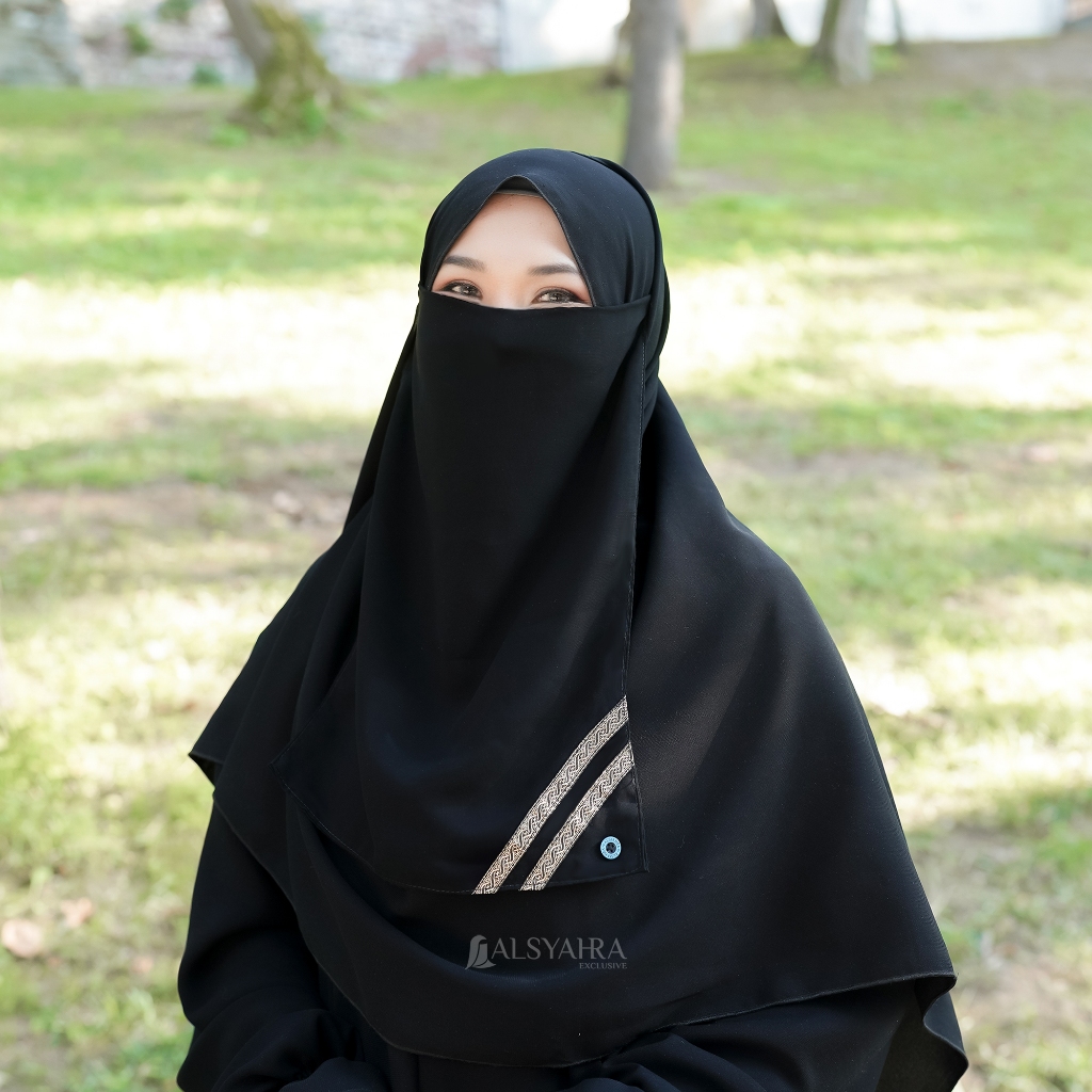 Alsyahra Exclusive - Cadar Tali Kiswah Sifon Silk Jetblack