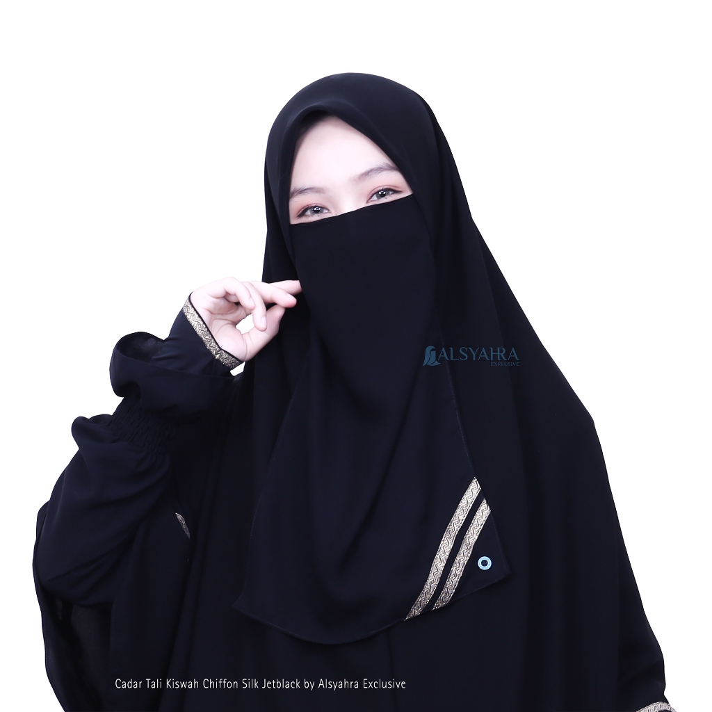 Alsyahra Exclusive - Cadar Tali Kiswah Sifon Silk Jetblack