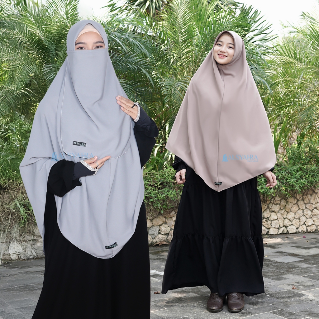 Alsyahra Exclusive - Set Khimar Syari Instan Aisyah Cadar Tali WF Premium