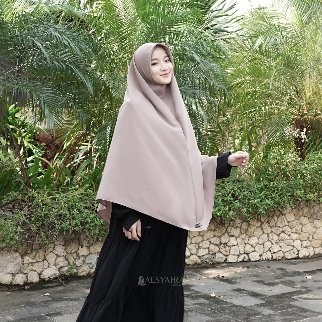 Alsyahra Exclusive - Set Khimar Syari Instan Aisyah Cadar Tali WF Premium