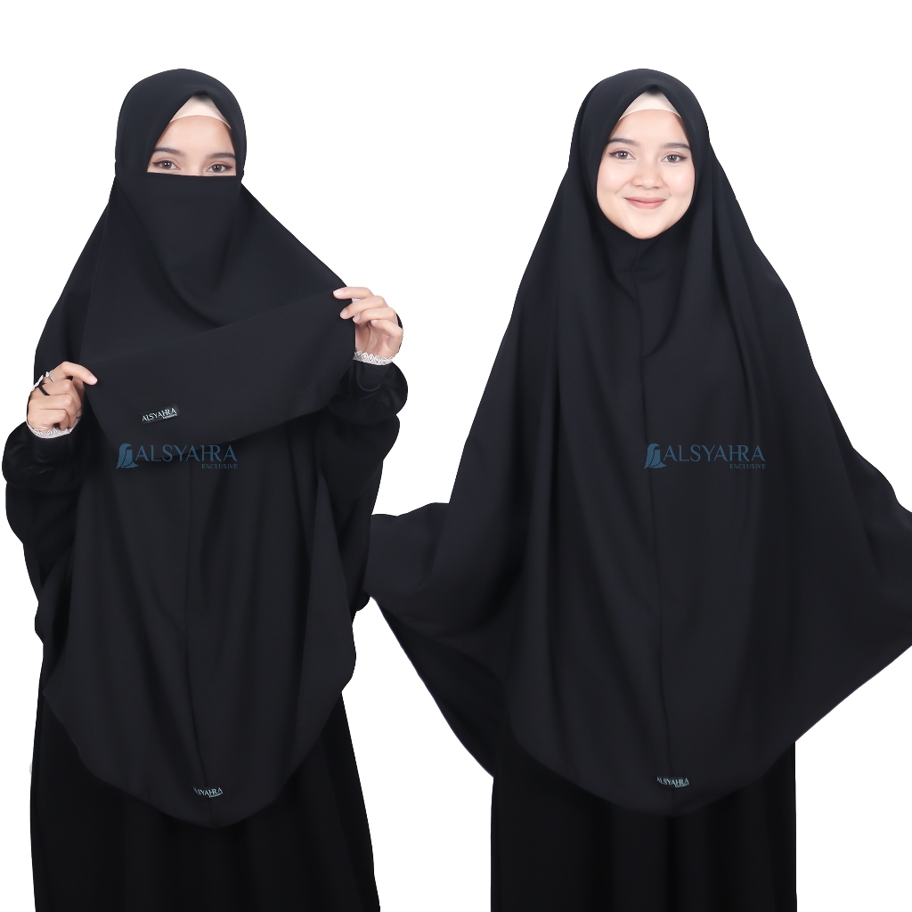 Alsyahra Exclusive - Set Khimar Syari Instan Aisyah Cadar Tali WF Premium
