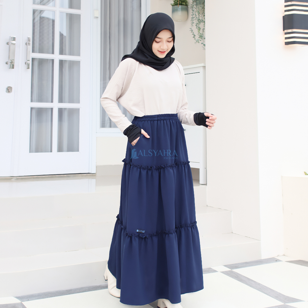 Alsyahra Exclusive - Rok Daily Jamila Celana Muslimah Crinkle Airflow Premium