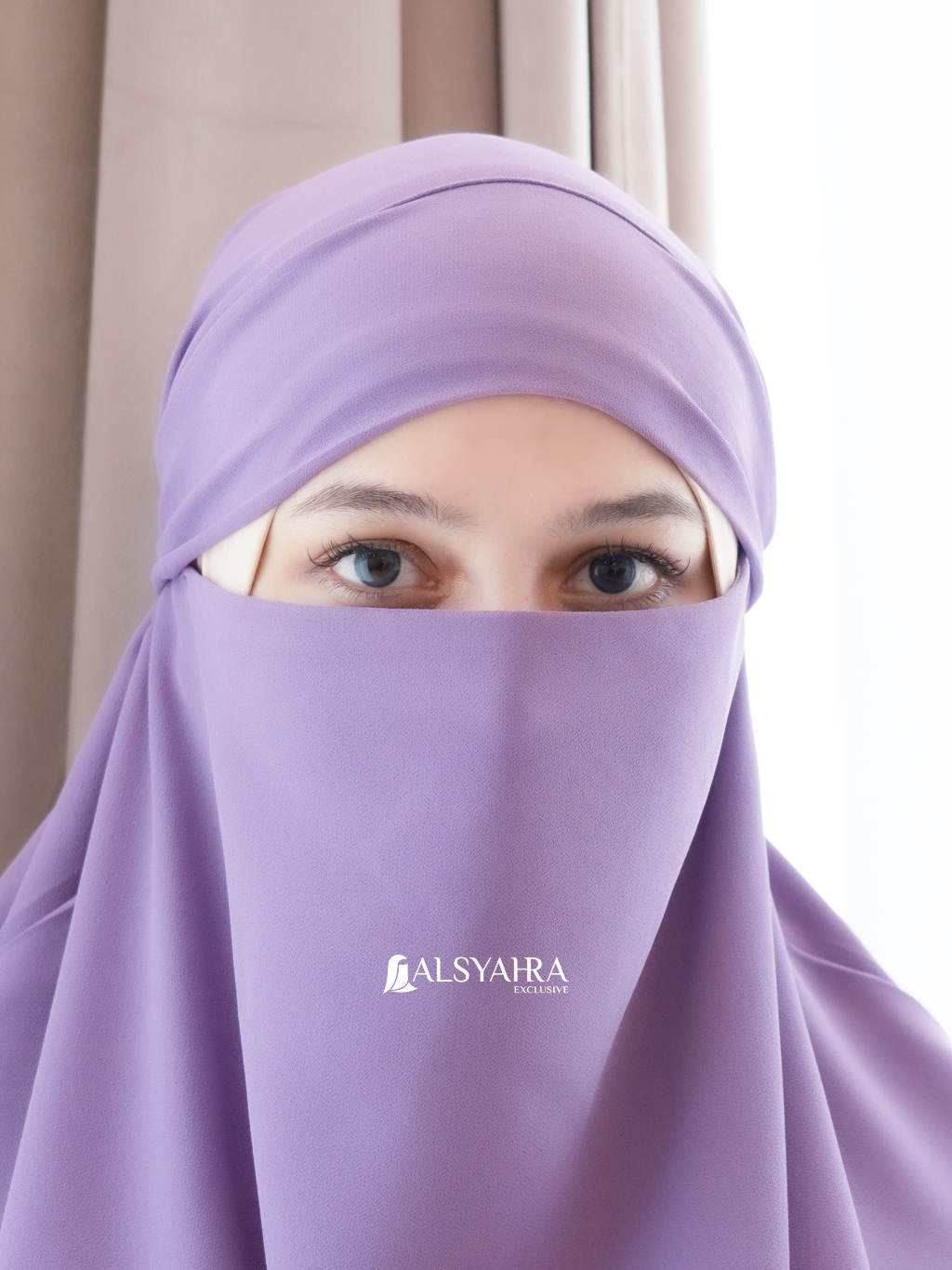 Alsyahra Exclusive - Khiban French Khimar Lancip V Ayumi Sifon Cerruti Premium Size L