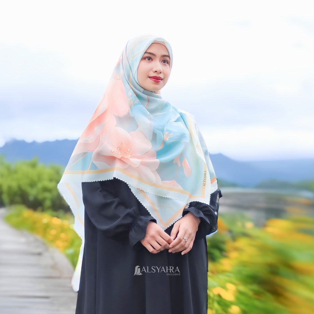 Alsyahra Exclusive Jilbab Sakura Luxe Hijab Voile Kerudung Segi Empat Premium