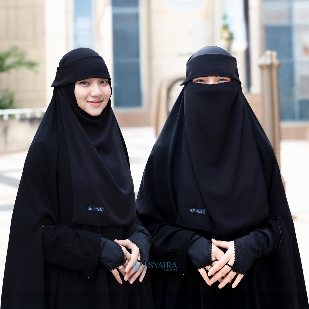 Alsyahra Exclusive - Niqab Poni Pulldown Sifon Cerruti Premium