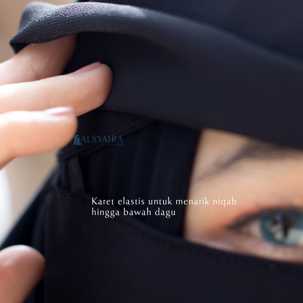 Alsyahra Exclusive - Niqab Poni Pulldown Sifon Cerruti Premium