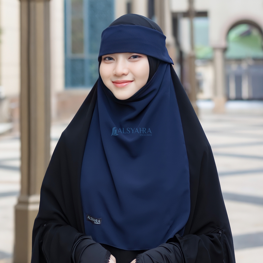 Alsyahra Exclusive - Niqab Poni Pulldown Sifon Cerruti Premium