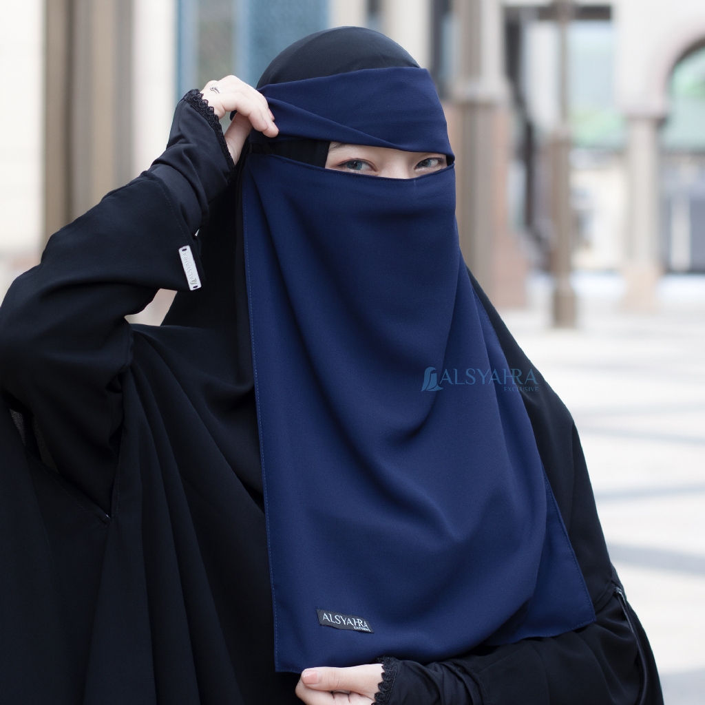 Alsyahra Exclusive - Niqab Poni Pulldown Sifon Cerruti Premium