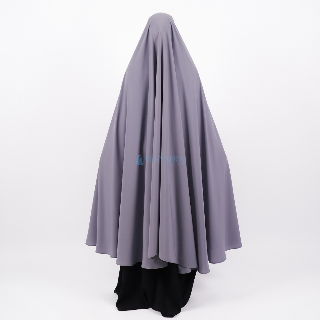Alsyahra Exclusive - Set Long Khimar Like Mukena Haramain Non Pad Niqab Bandana WF Premium
