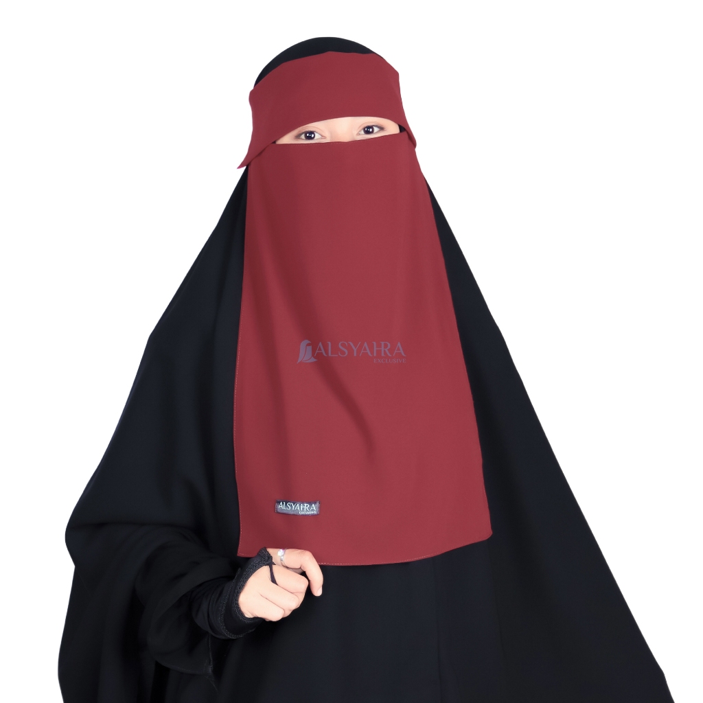 Alsyahra Exclusive - Niqab Poni Pulldown Sifon Cerruti Premium