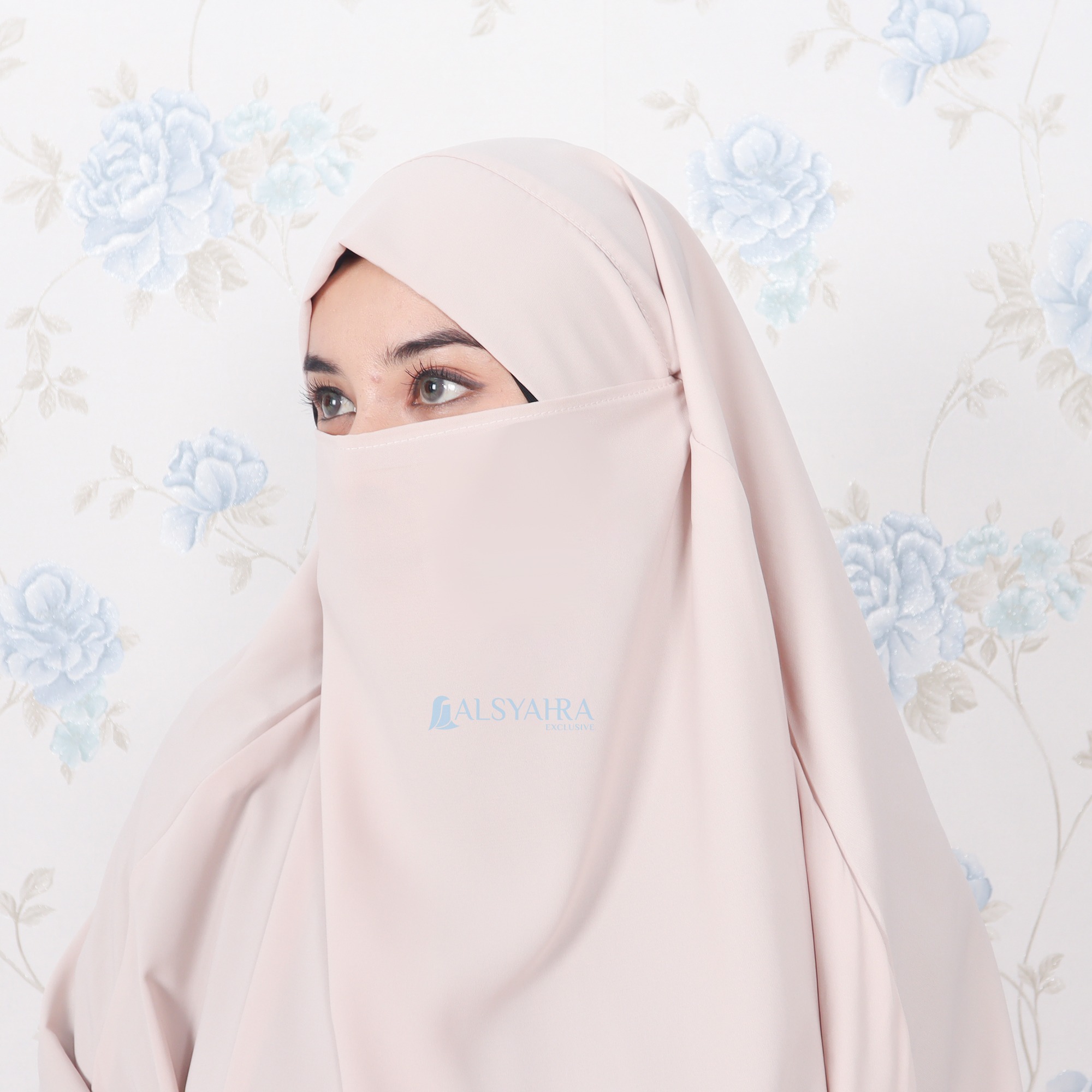 Alsyahra Exclusive - Long Khiban French Khimar Lengan Like Mukena Zahira Haramain WF Premium
