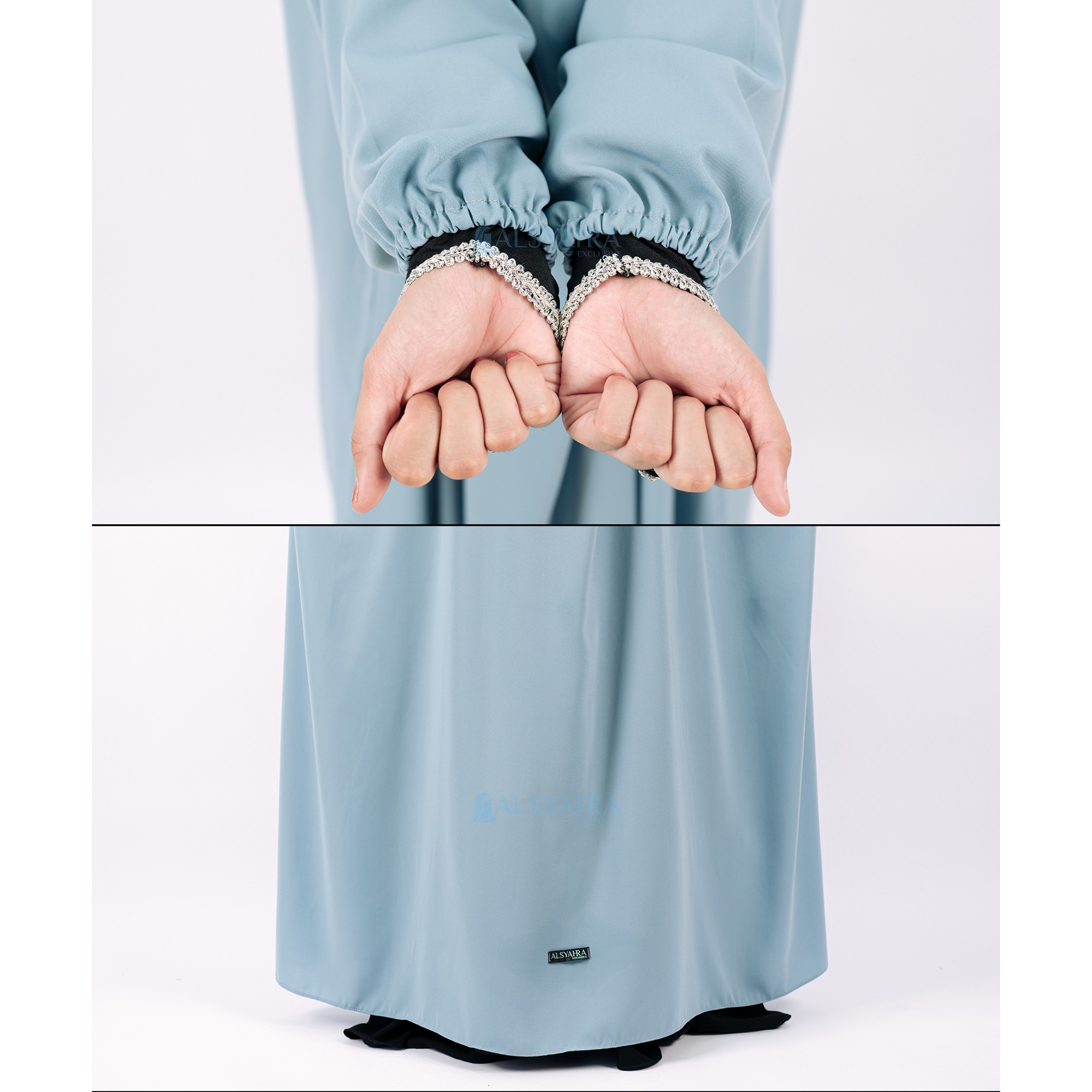 Alsyahra Exclusive - Long Khiban French Khimar Lengan Like Mukena Zahira Haramain WF Premium