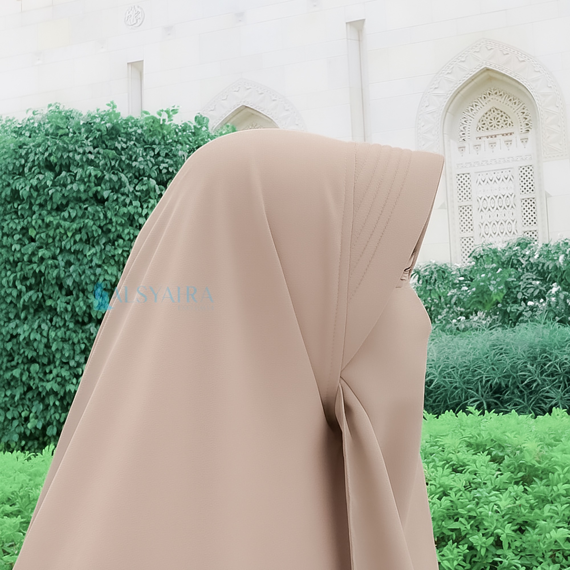 Alsyahra Exclusive - Set Khimar Syari PAD 2 Layer Cadar Sifon Cerruti Premium Size XL