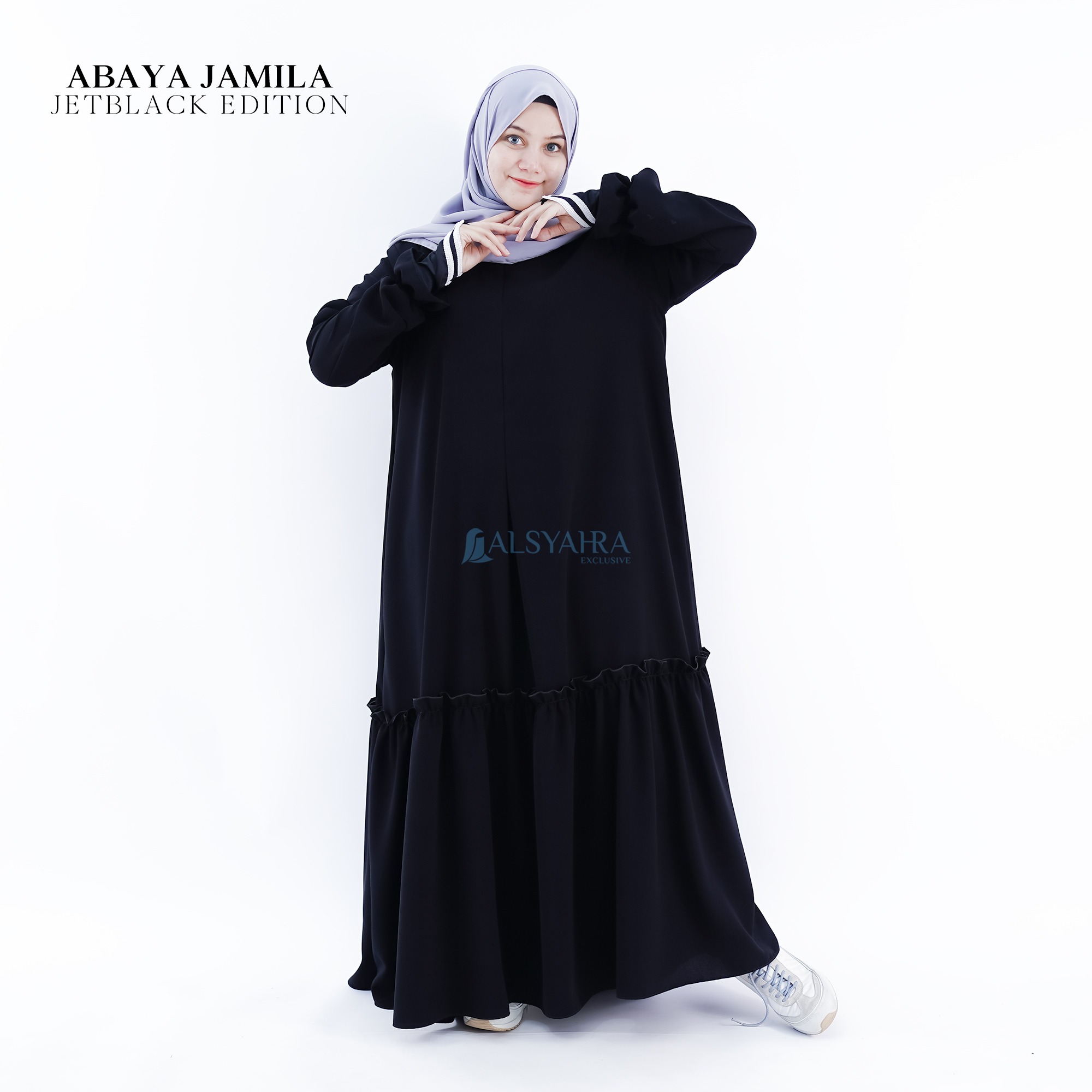 Alsyahra Exclusive - Abaya Gamis Syari Jamila Jetblack