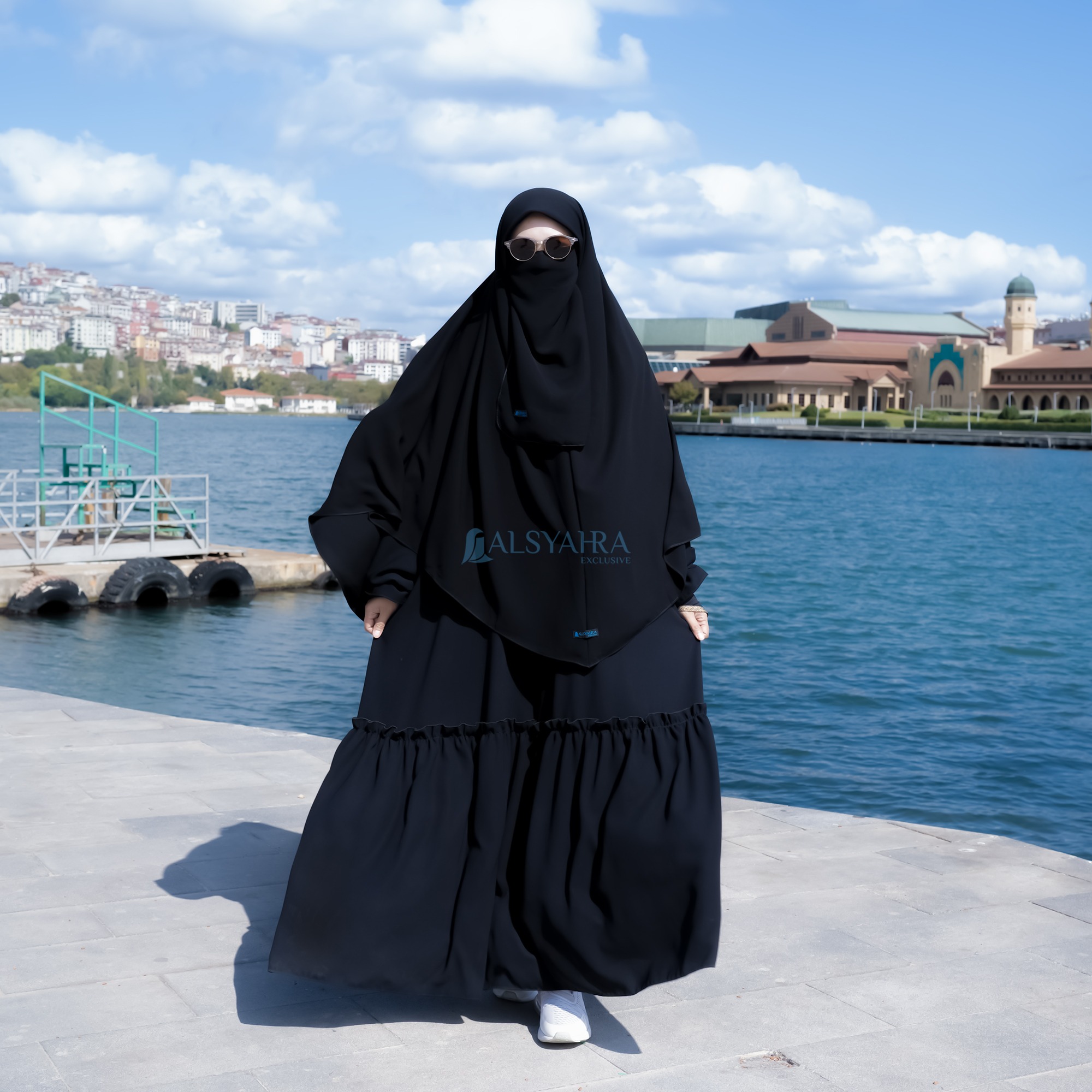 Alsyahra Exclusive - Abaya Gamis Syari Jamila Jetblack