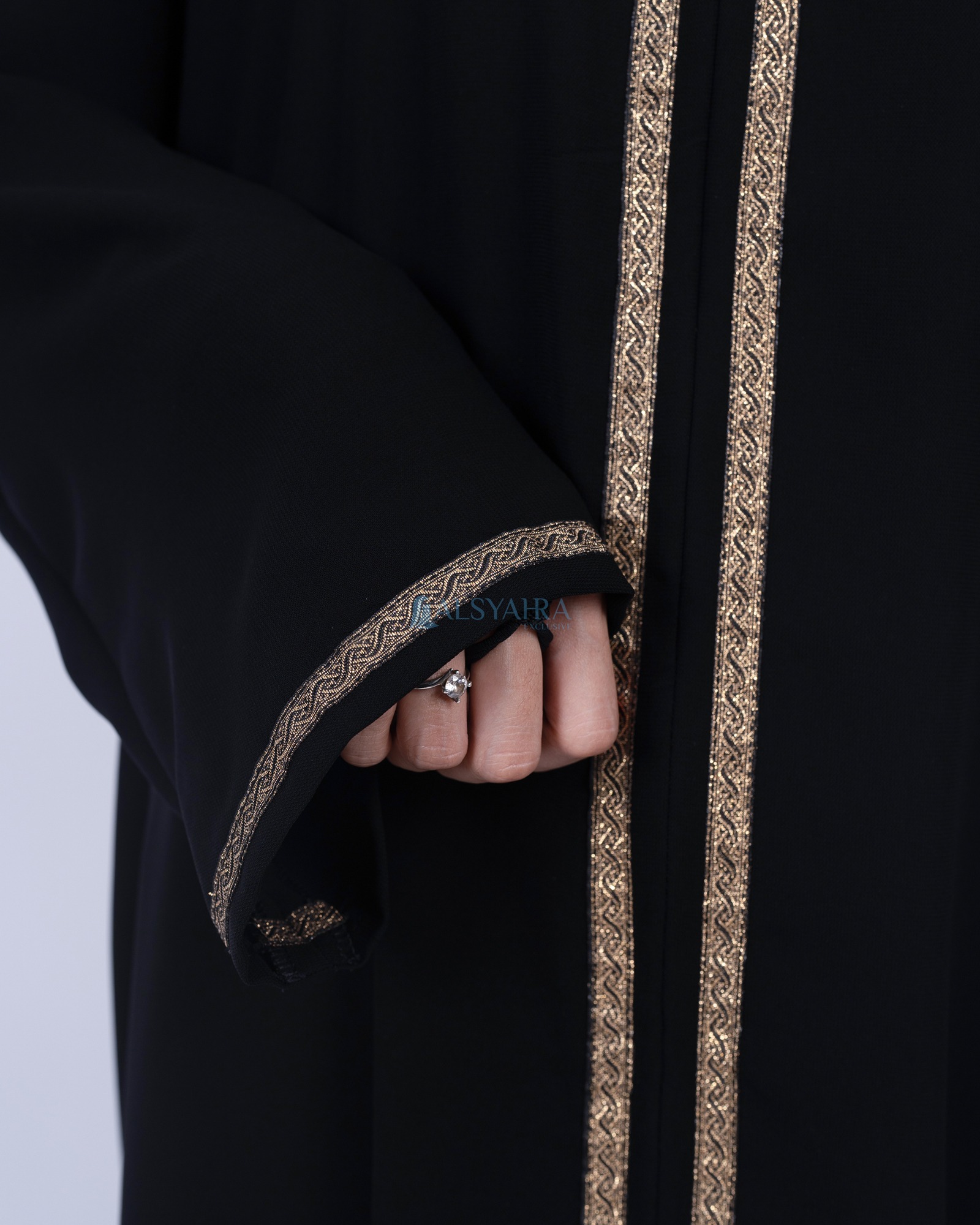 Alsyahra Exclusive - Abaya Gamis Syari Khadijah Soft Jetblack