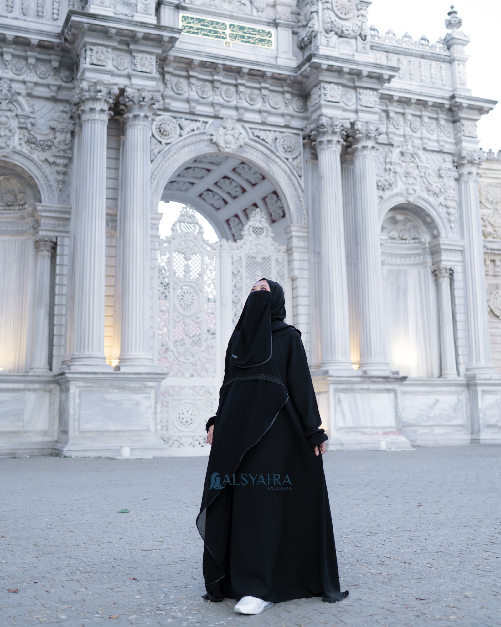 Alsyahra Exclusive - Abaya Gamis Syari Syarifa 2 Material Soft Jetblack