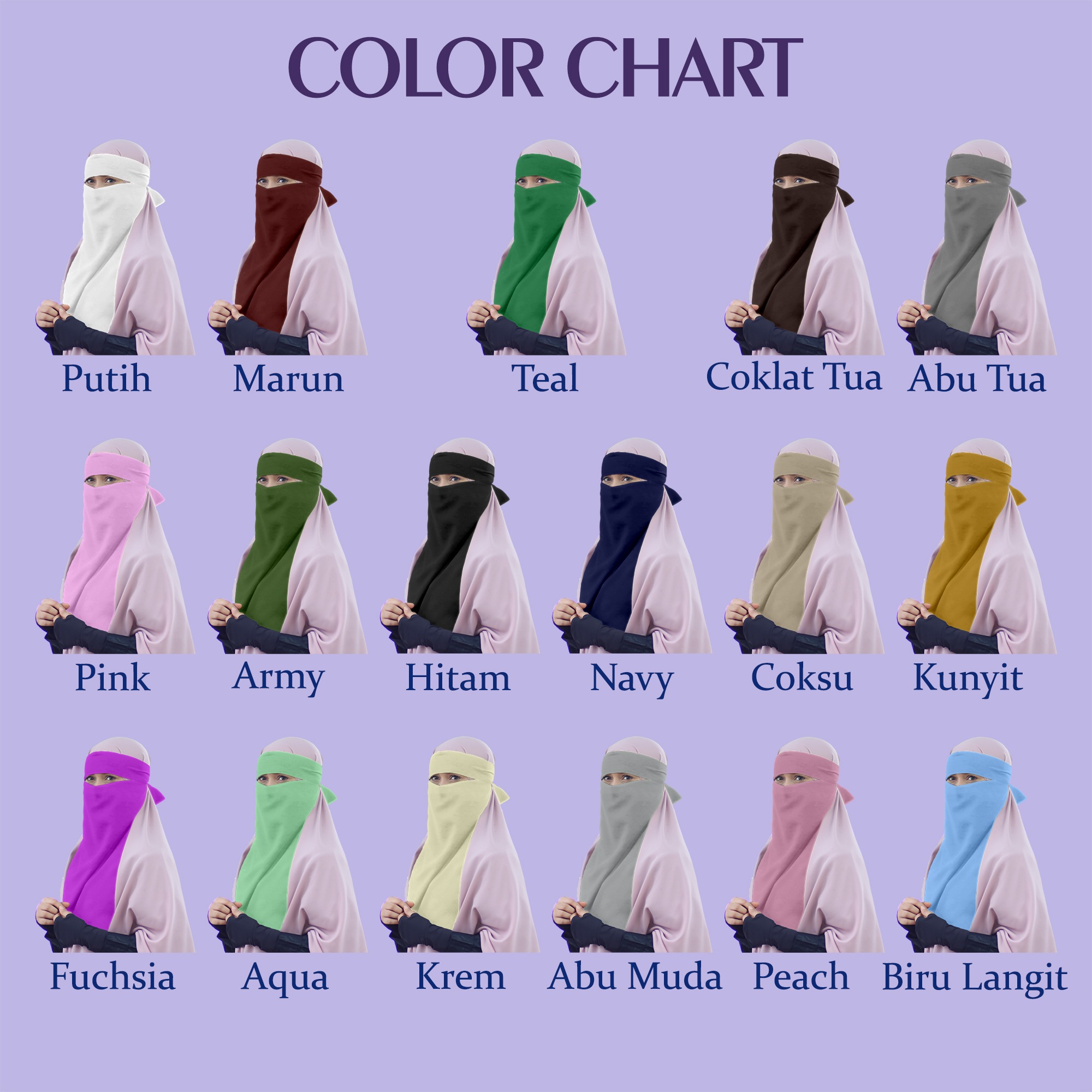 Alsyahra Exclusive - Niqab Poni Basic WF Premium