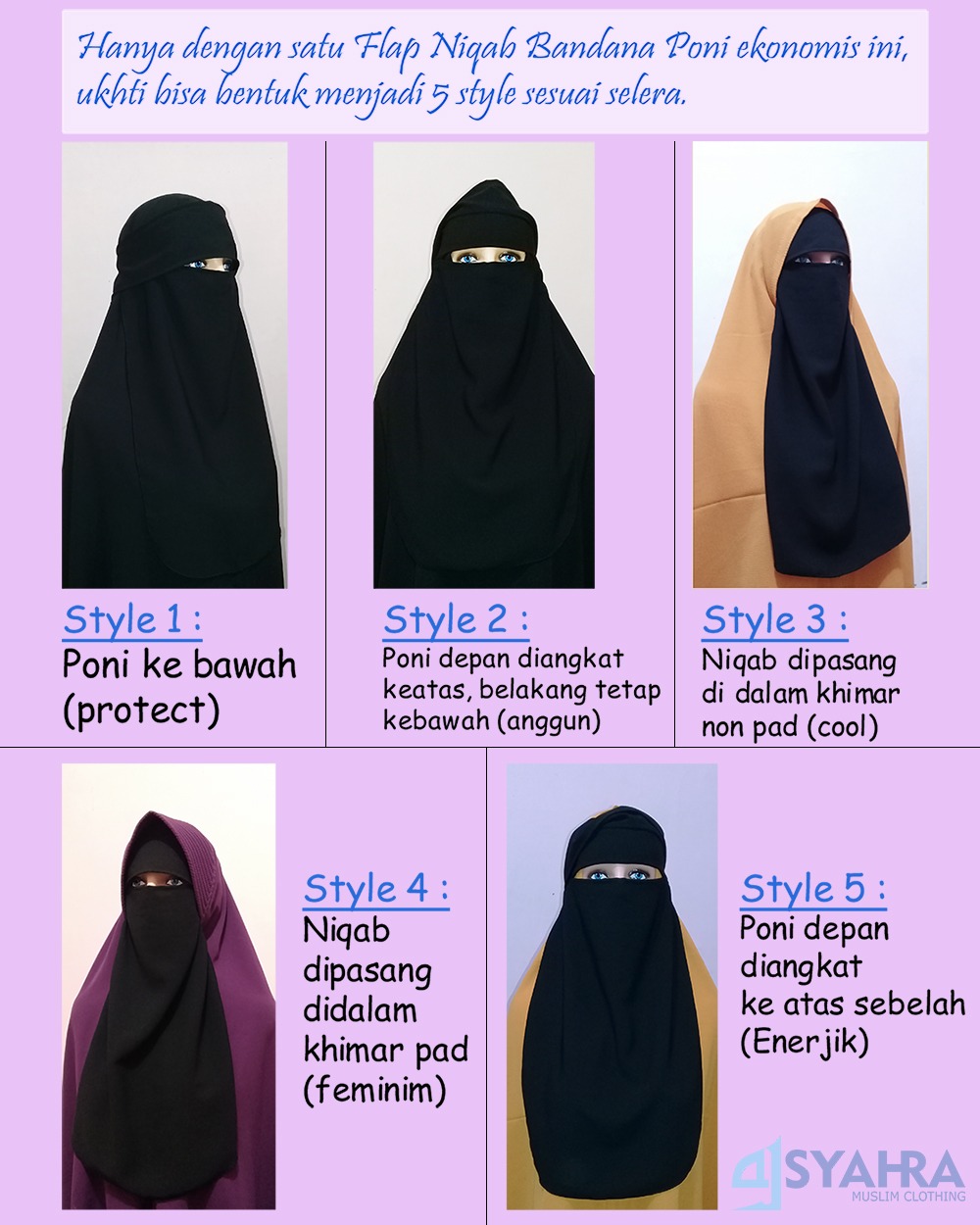Alsyahra Exclusive - Niqab Poni Basic WF Premium