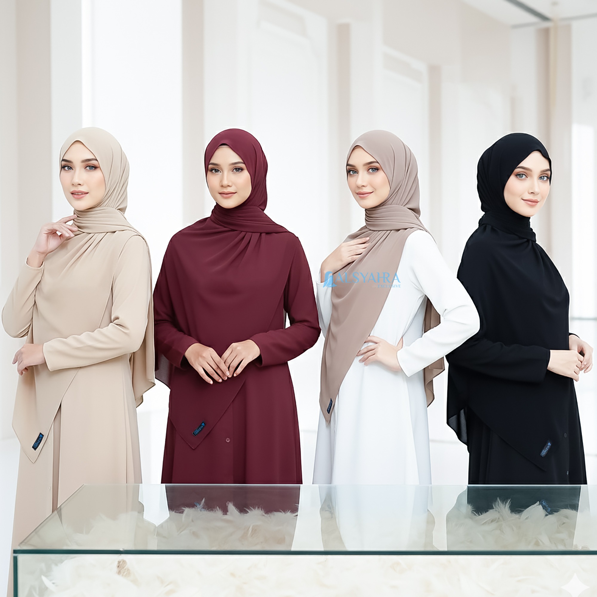 Alsyahra Exclusive - Pashmina Meleyot Syari SoftRay Premium Panjang