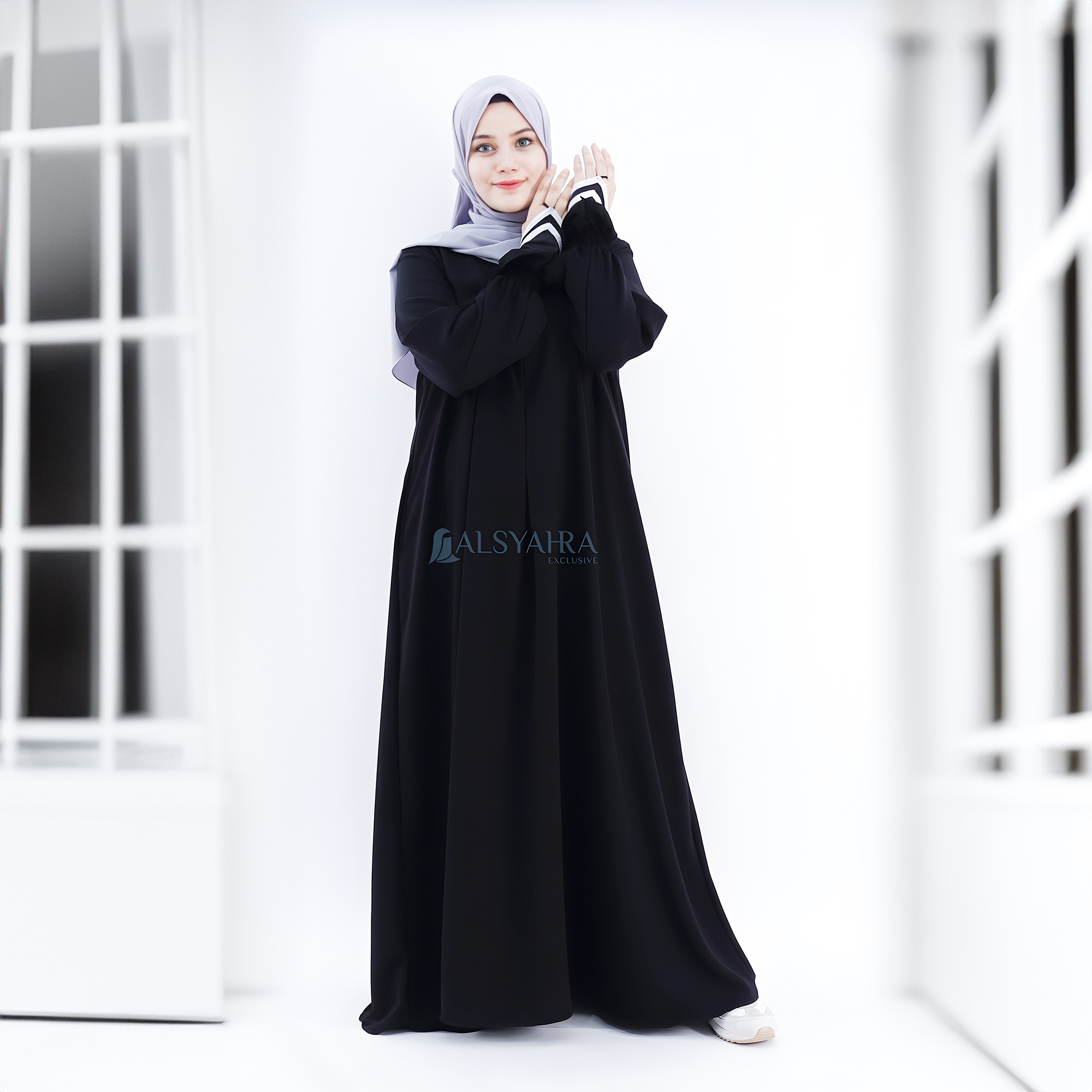 Alsyahra Exclusive - Abaya Gamis Syari Humaira Jetblack