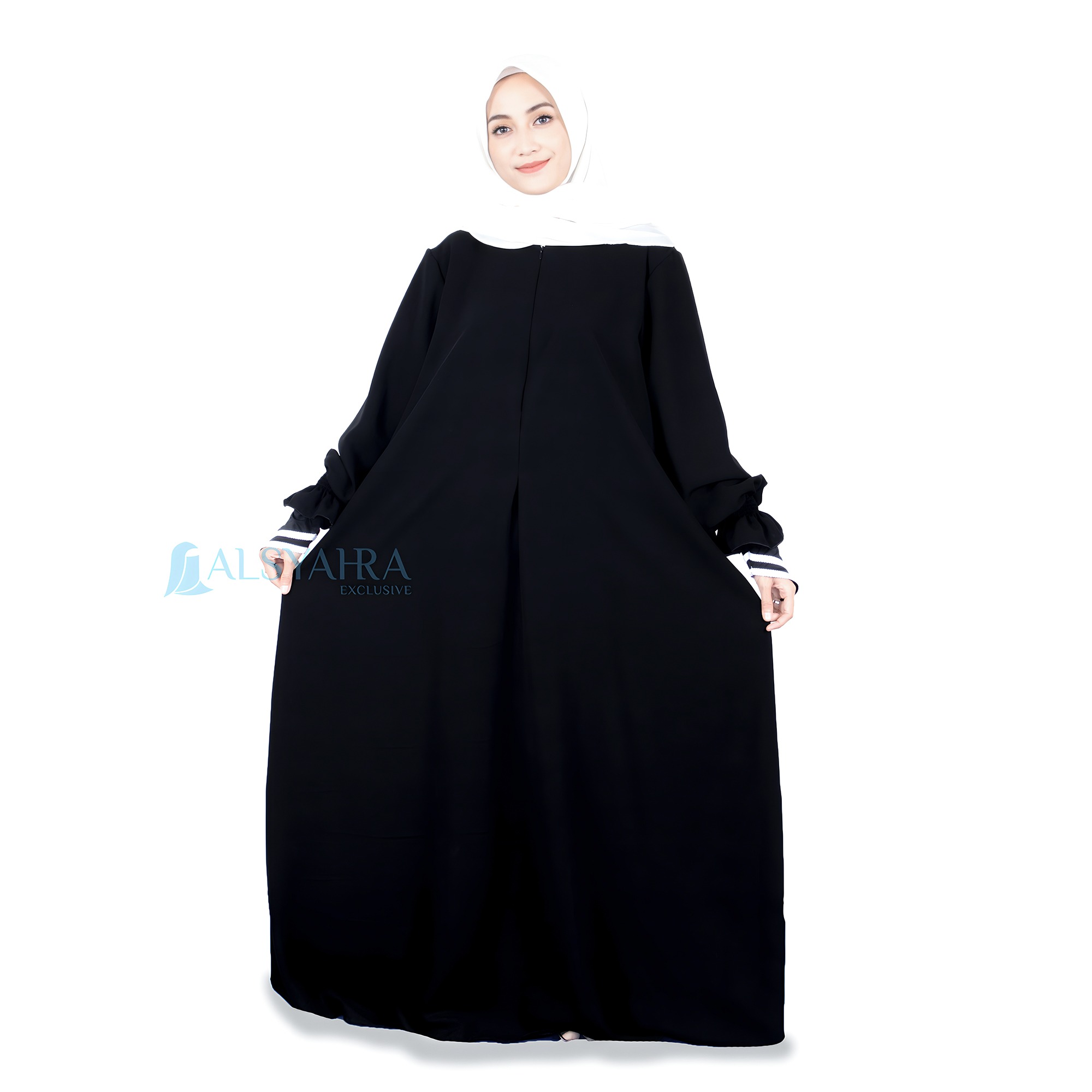 Alsyahra Exclusive - Abaya Gamis Syari Humaira Jetblack