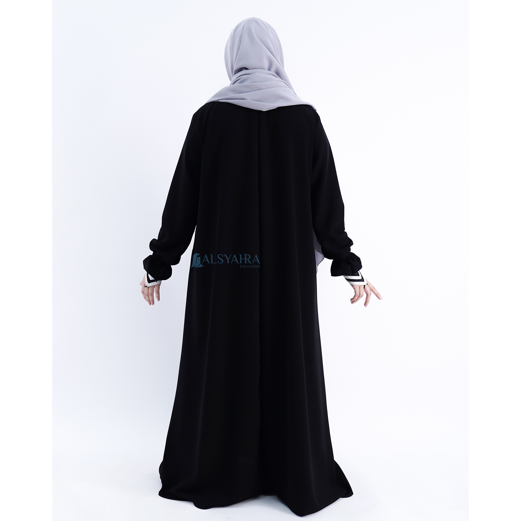 Alsyahra Exclusive - Abaya Gamis Syari Humaira Jetblack