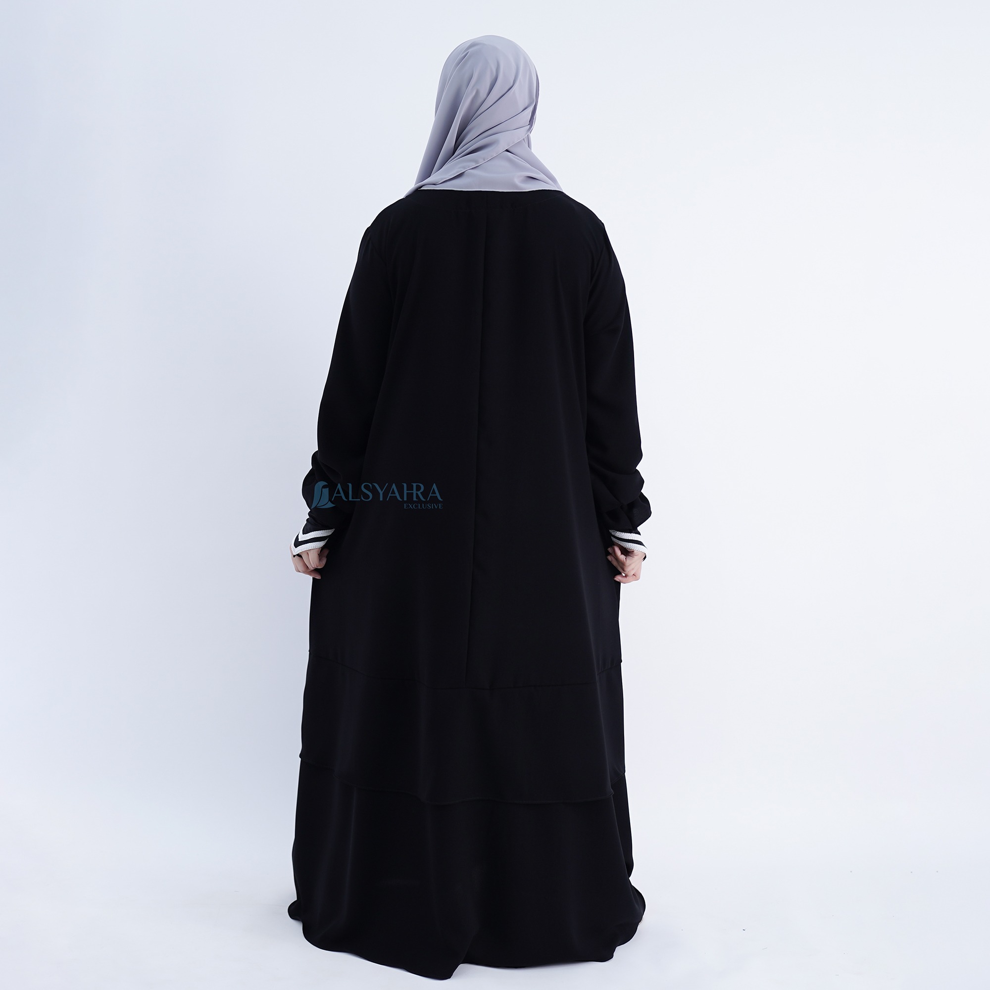 Alsyahra Exclusive - Abaya Gamis Syari Salamah Jetblack
