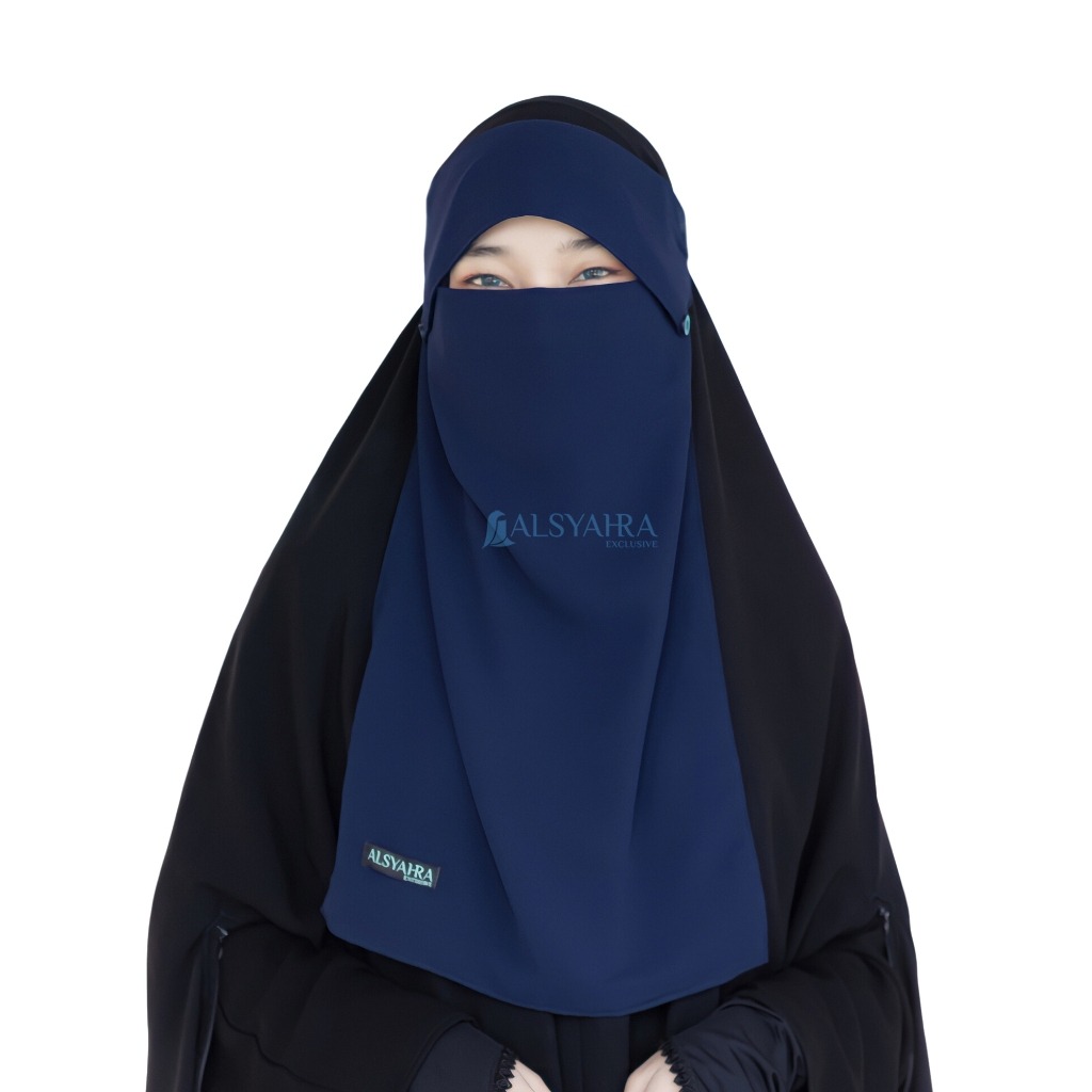 Alsyahra Exclusive - Niqab Poni Kancing Raudhah Sifon Cerruti Premium
