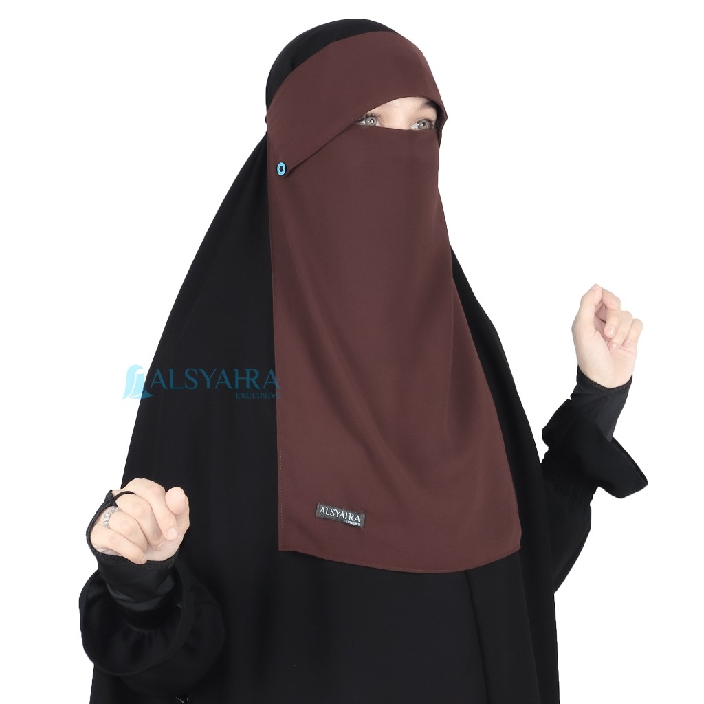 Alsyahra Exclusive - Niqab Poni Kancing Raudhah Sifon Cerruti Premium