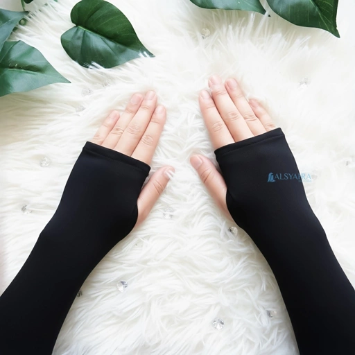 Image of Alsyahra Exclusive -  Handsock Jempol Polos Syari Manset Premium