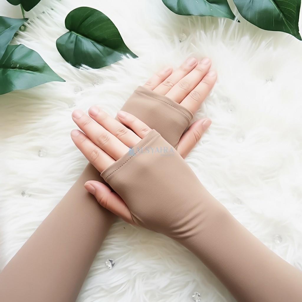 Alsyahra Exclusive - Handsock Jempol Polos Syari Manset Premium