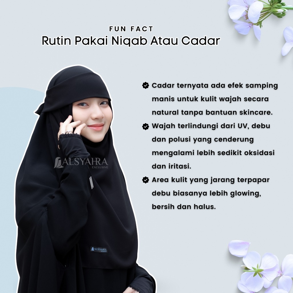 Alsyahra Exclusive - Niqab Bandana Basic Sifon Cerruti Premium