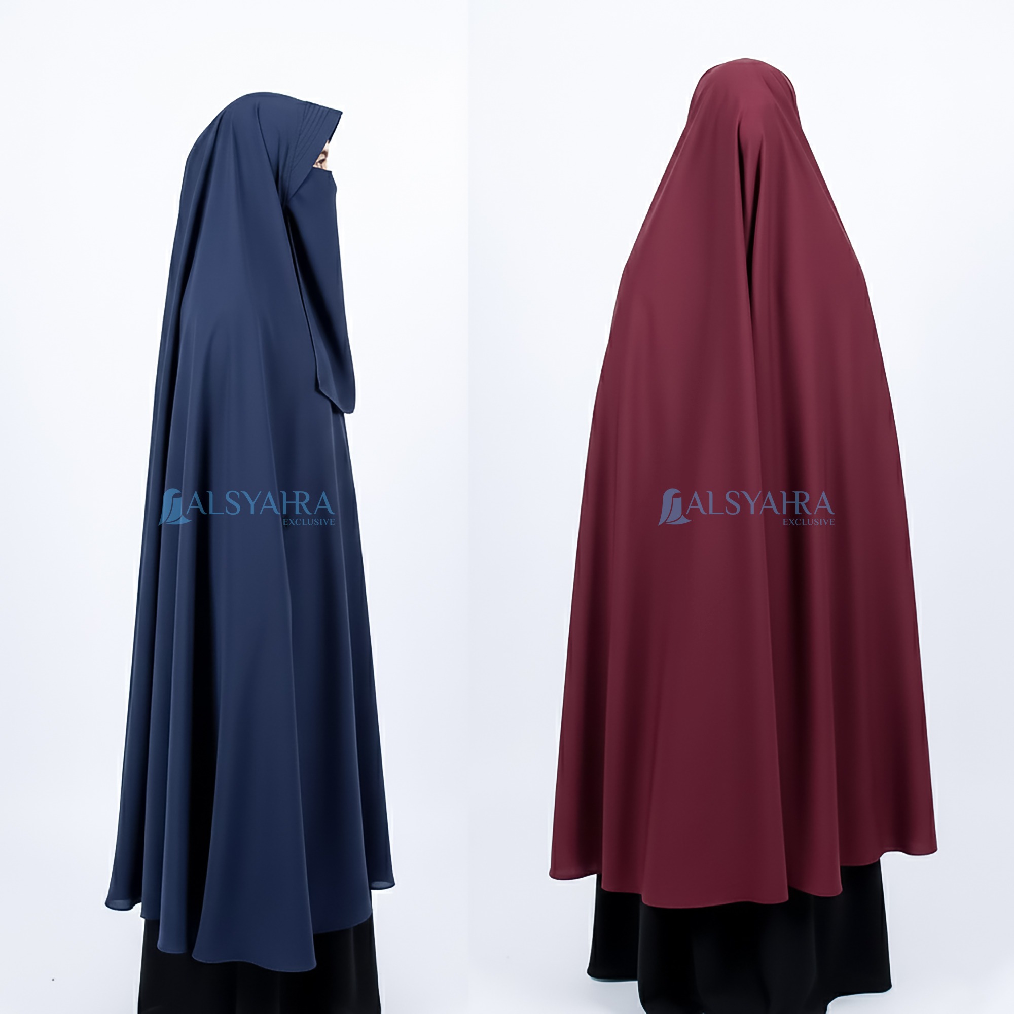 Alsyahra Exclusive - Set Long Khimar Like Mukena Haramain PAD Cadar Tali WF Premium