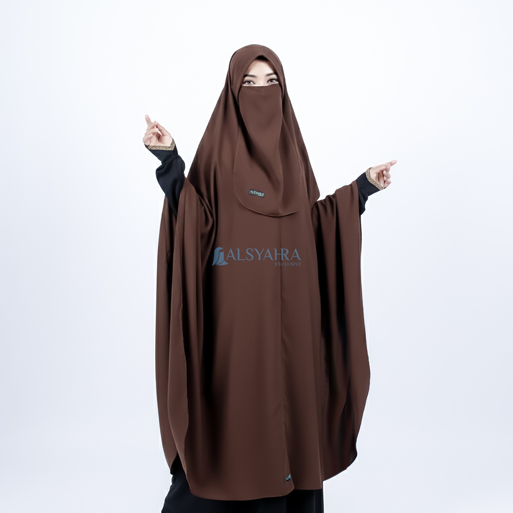 Alsyahra Exclusive - Set Long Khimar Like Mukena Haramain PAD Cadar Tali WF Premium