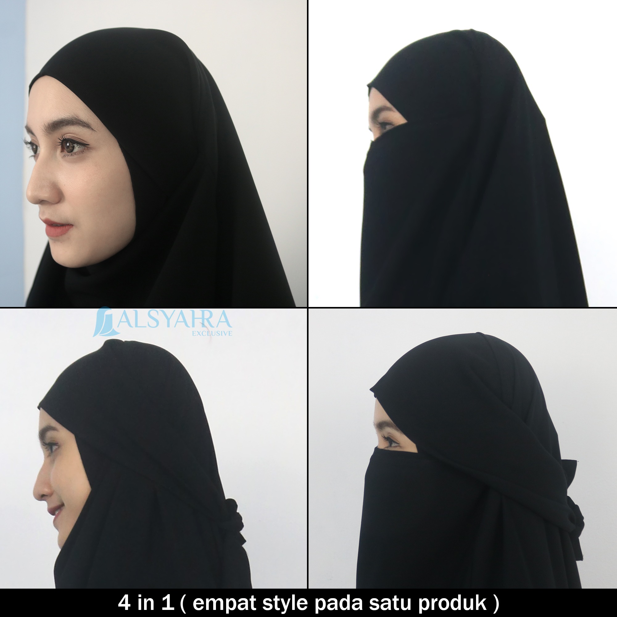 Alsyahra Exclusive - Long Khiban French Khimar Lengan Like Mukena Zahira Haramain WF Premium