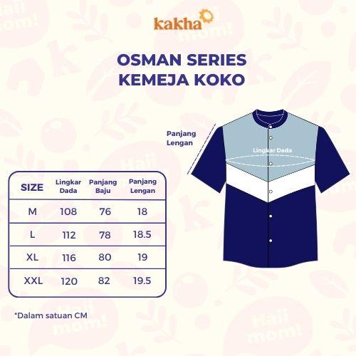 Osman Navy - Kemeja Koko Ayah Pendek
