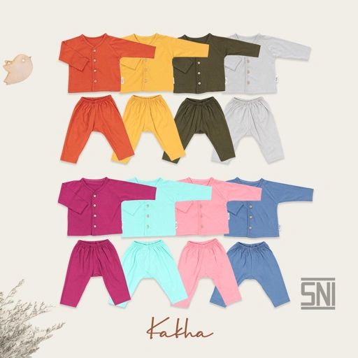 Image of Mini Kakha -  Button Set Panjang / Setelan bayi perempuan / setelan bayi laki laki