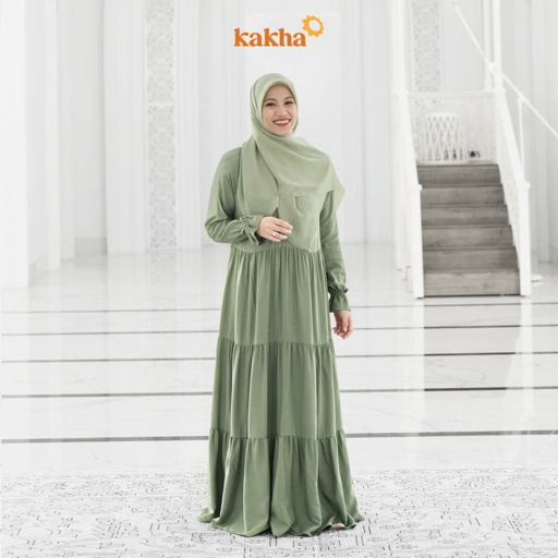 Image of Kakha x Alyssa Soebandono - Gamis Ibu Mahakam / Baju Gamis Ibu / Gamis Muslim / Baju Couple Keluarga