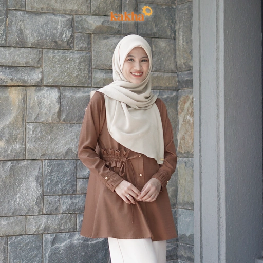 Image of Kakha x Alyssa Soebandono - Tunik Ibu Cendana / Baju Tunik Ibu / Tunik Muslim / Baju Couple Keluarga