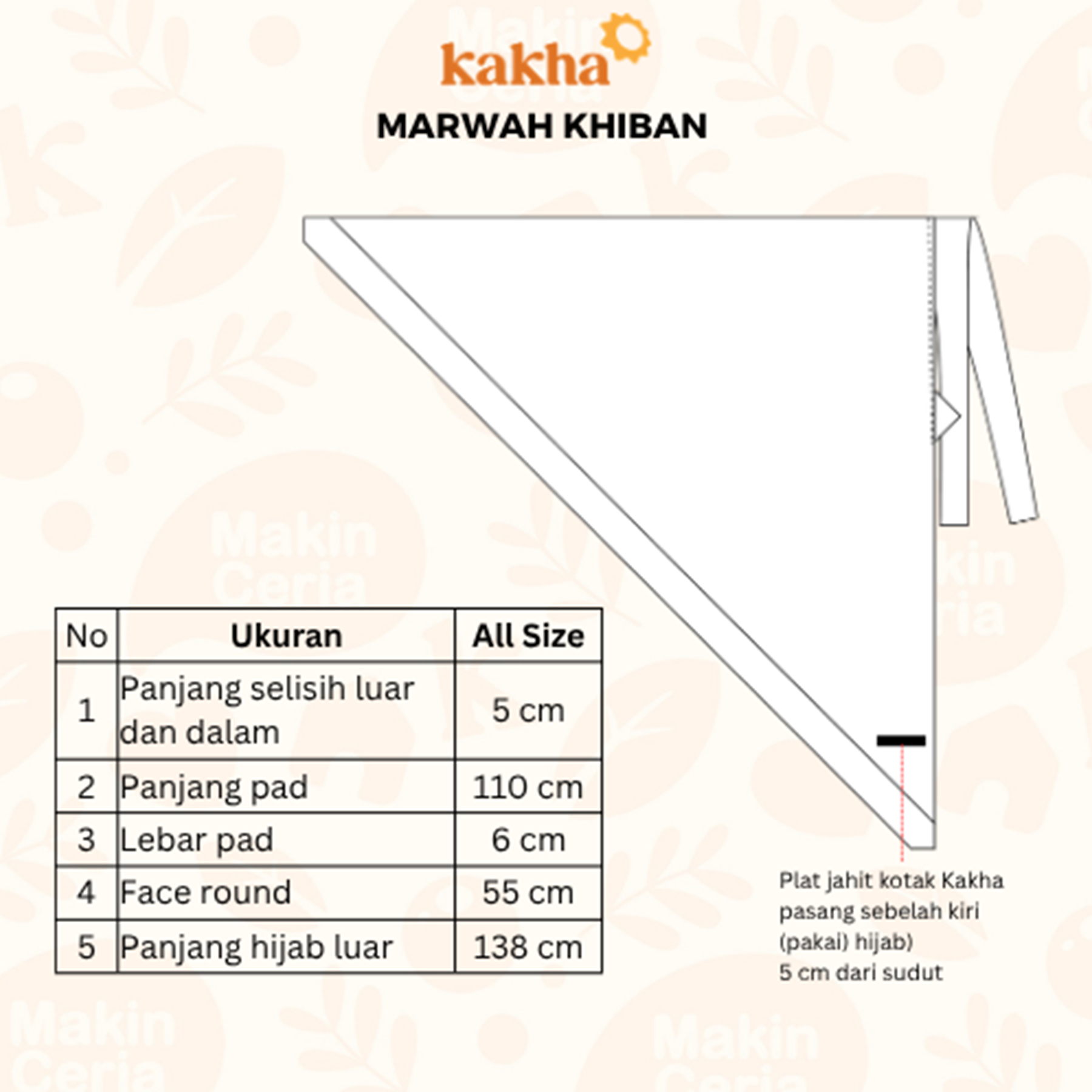 New Arrival - Khimar Bandana (Khiban) Marwah 