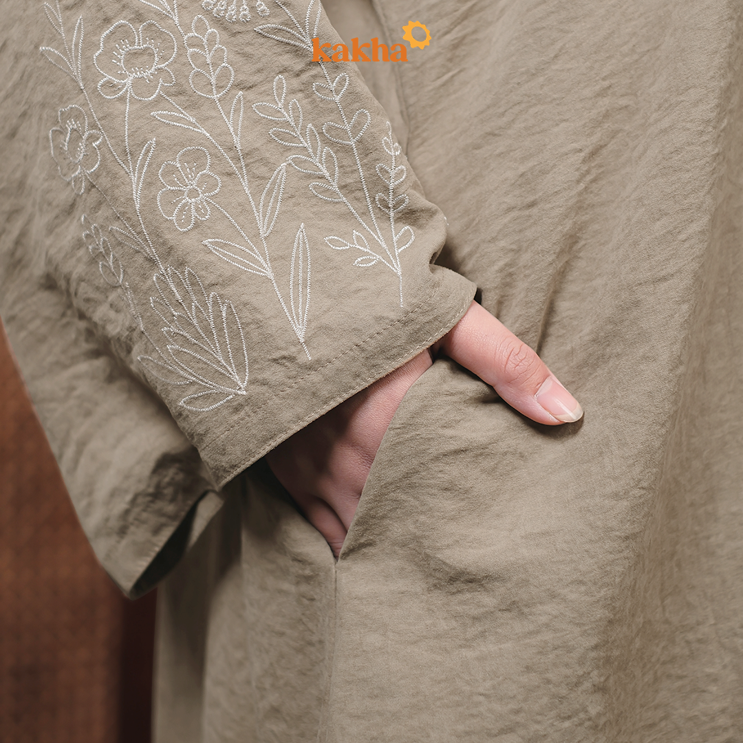 New Arrival - Safa Abaya (Oat)